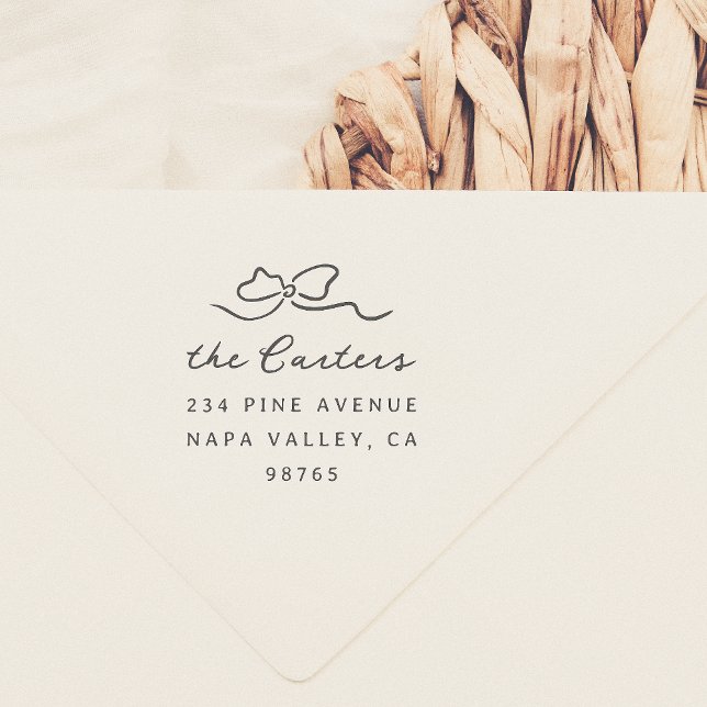 Sello De Caucho Dirección de la familia Whimsical Doodle Bow (Subido por el creador)