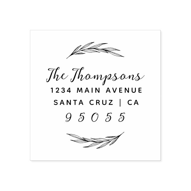 Sello De Caucho Dirección de nombre de familia de escritura de esc (Impresión)