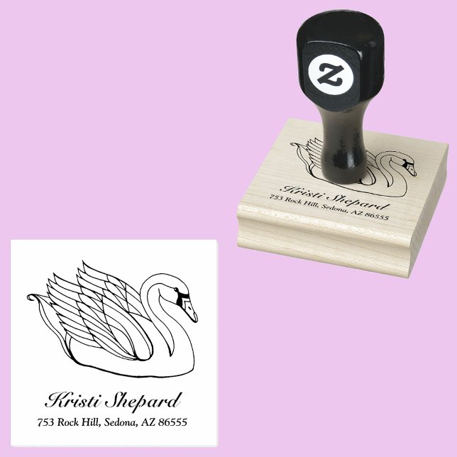 Sello De Caucho Dirección de nombre de Swan de bonitos (Subido por el creador)