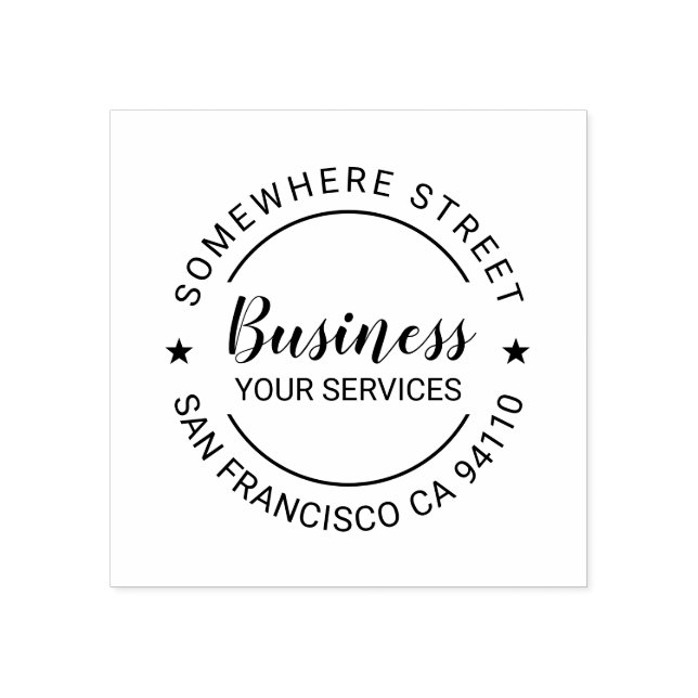 Sello De Caucho Dirección de nombre profesional (Impresión)