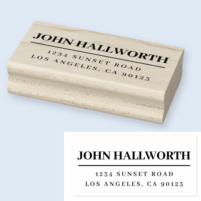 Sello De Caucho Dirección de nombre y devolución moderna (Subido por el creador)