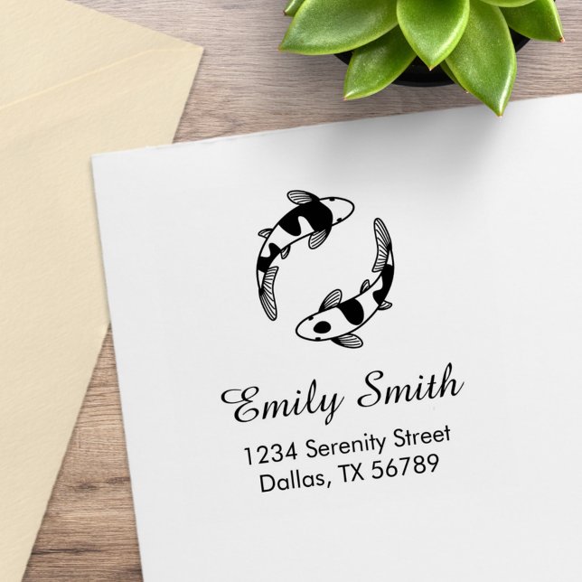 Sello De Caucho Dirección de pescado de Koi (Subido por el creador)