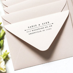 Sello De Caucho Dirección de retorno clásica