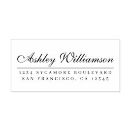 Sello De Caucho Dirección de retorno de caligrafía elegante