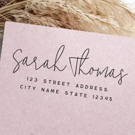 Sello De Caucho Dirección de retorno de escritura manuscrita moder