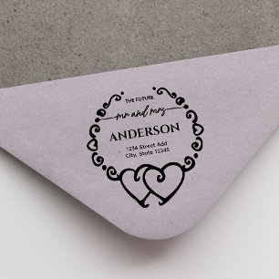 Sello De Caucho dirección de retorno de infarto Futuro mr y mrs