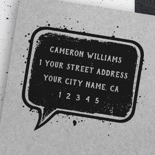 Sello De Caucho Dirección de retorno de la burbuja de voz