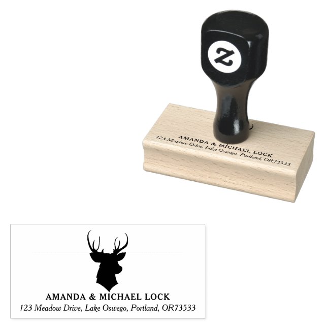 Sello De Caucho Dirección de retorno de la cabeza de ciervo rusa S (Sellado)