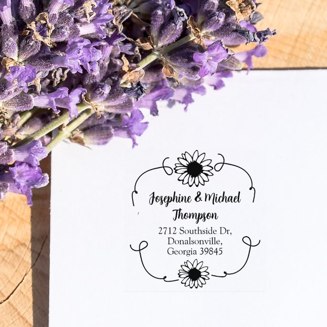 Sello De Caucho Dirección de retorno de la margarita moderna (Subido por el creador)