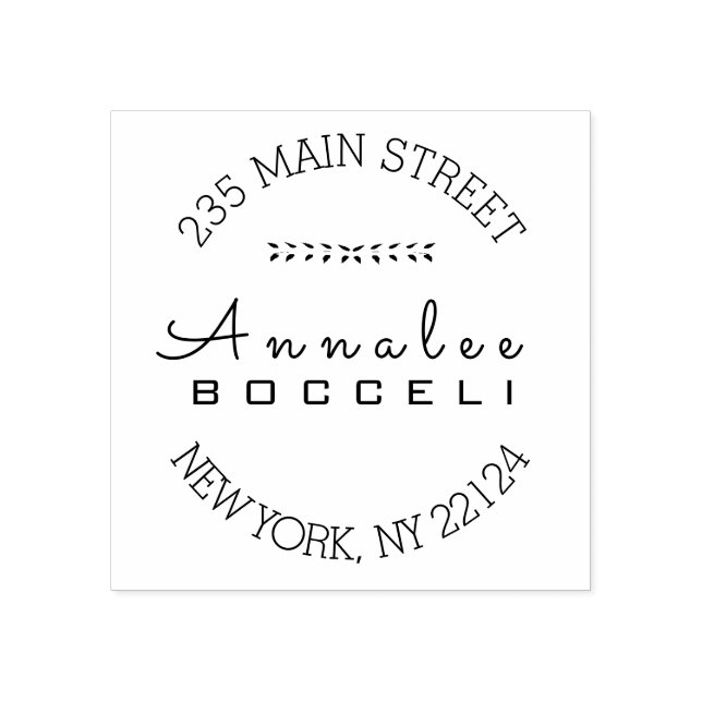 Sello De Caucho Dirección de retorno de la naturaleza profesional  (Impresión)