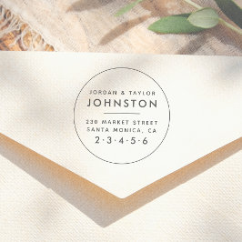 Sello De Caucho Dirección de retorno de la pareja casada moderna