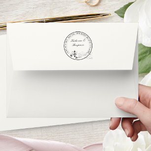 Sello De Caucho Dirección de retorno de la ronda de novias del Bod