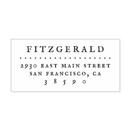 Sello De Caucho Dirección de retorno de la tipografía rusa minimal