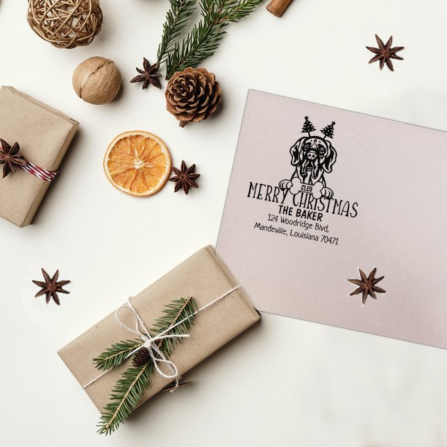 Sello De Caucho Dirección de retorno de Navidades de perro persona (Subido por el creador)