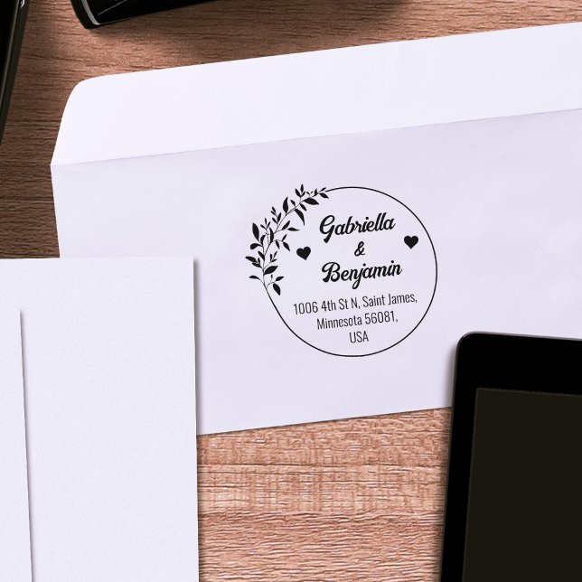 Sello De Caucho Dirección de retorno de pareja, Boda o familia (Subido por el creador)