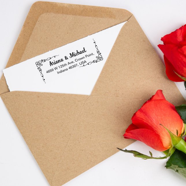 Sello De Caucho Dirección de retorno de pareja, Boda o familia (Subido por el creador)