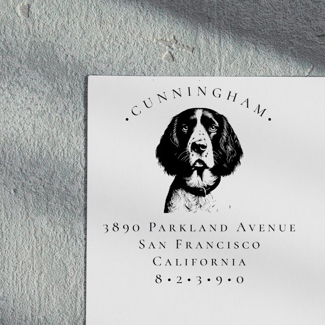 Sello De Caucho Dirección de retorno de perro Mascota español Spri (Subido por el creador)