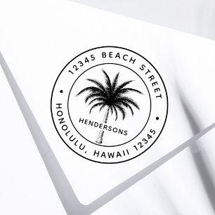 Sello De Caucho Dirección de retorno de redondeo de árbol de palma