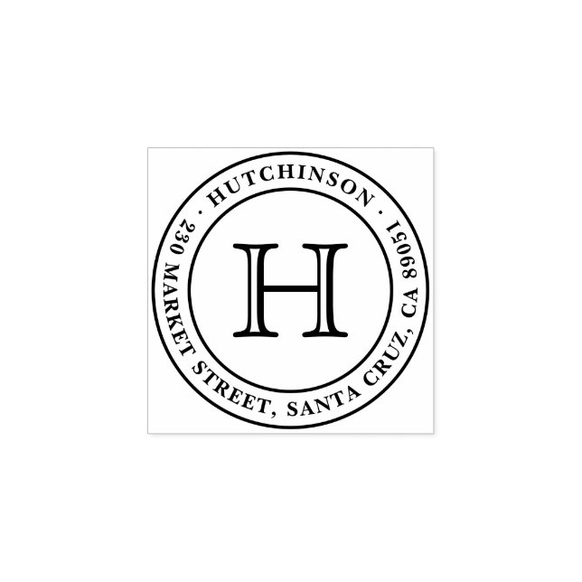 Sello De Caucho Dirección de retorno de redondeo de cierre de mono (Impresión)