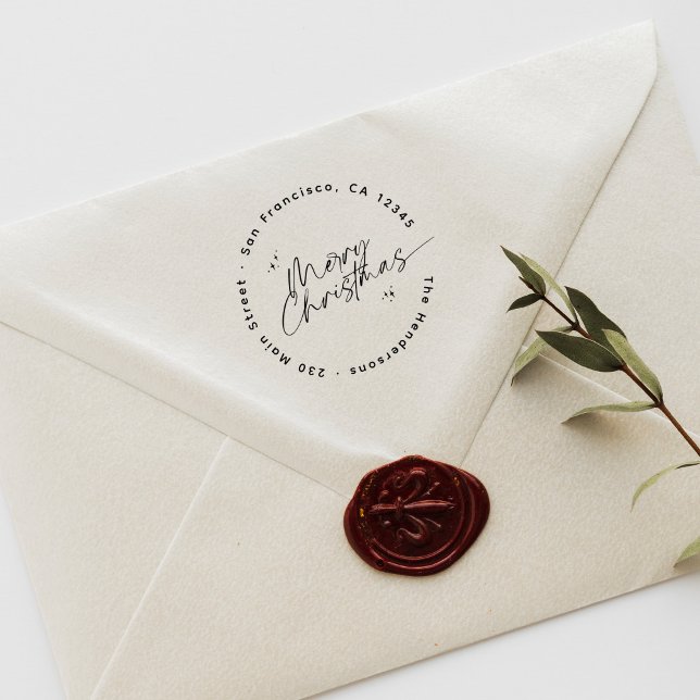 Sello De Caucho Dirección de retorno de redondeo de Navidades de s (Subido por el creador)