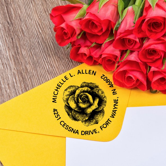 Sello De Caucho Dirección de retorno de redondo de Personalizado f (Subido por el creador)