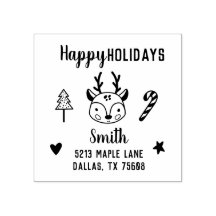 Dirección de retorno de renos dibujada a mano por 