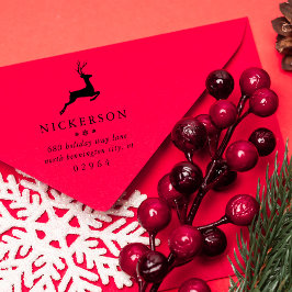 Sello De Caucho Dirección de retorno de renos en el salto invernal