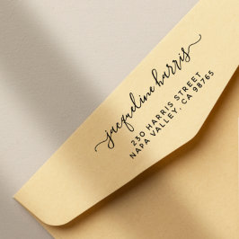 Sello De Caucho Dirección de retorno manual moderna y Minimalista