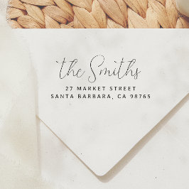 Sello De Caucho Dirección de retorno manuscrito elegante y moderna