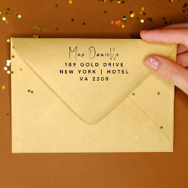 Sello De Caucho Dirección de retorno profesional profesional simpl