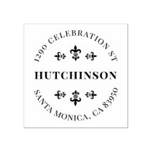 Dirección De Retorno Redonda De Vintage Fleur De L