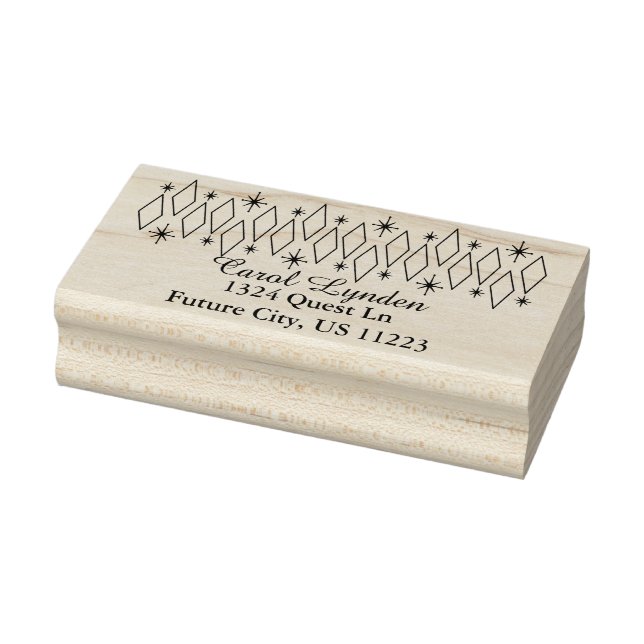 Sello De Caucho Dirección de Starbursts de Diamantes Modernos de M (Sello)