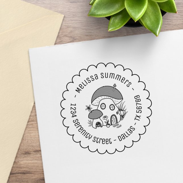 Sello De Caucho Dirección de vieira de la Casa de champiñones de h (Subido por el creador)