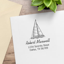 Sello De Caucho Dirección de Yacht Embarcación de Vela Náutica 6