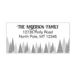 Sello De Caucho Dirección del árbol de Navidad