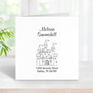 Sello De Caucho Dirección del castillo real medieval de Fairytale