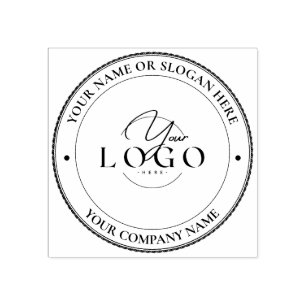 Sello De Caucho Dirección del logotipo comercial personalizado de