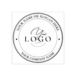 Sello De Caucho Dirección del logotipo comercial personalizado de