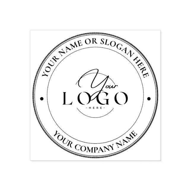 Sello De Caucho Dirección del logotipo comercial personalizado de  (Impresión)