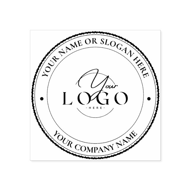 Sello De Caucho Dirección del logotipo comercial personalizado de  (Impresión)