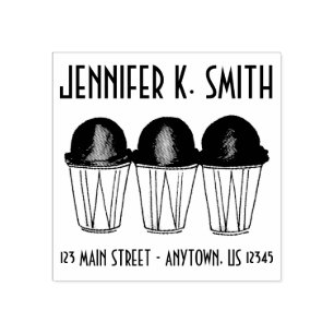 Sello De Caucho Dirección italiana de bola de nieve Sno Cone Summe