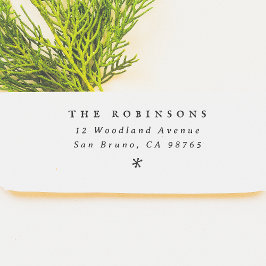 Sello De Caucho Dirección mínima de devolución navideña vintage de