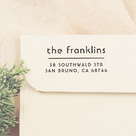 Sello De Caucho Dirección Minimalista personalizada de moda