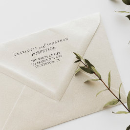 Sello De Caucho Dirección moderna simple y en blanco y negro