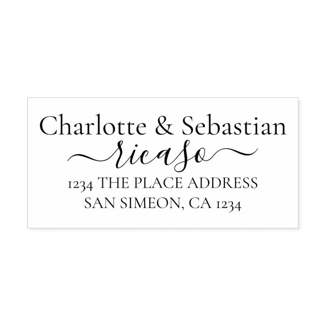 Sello De Caucho Dirección personalizada Texto de desplazamiento el (Impresión)