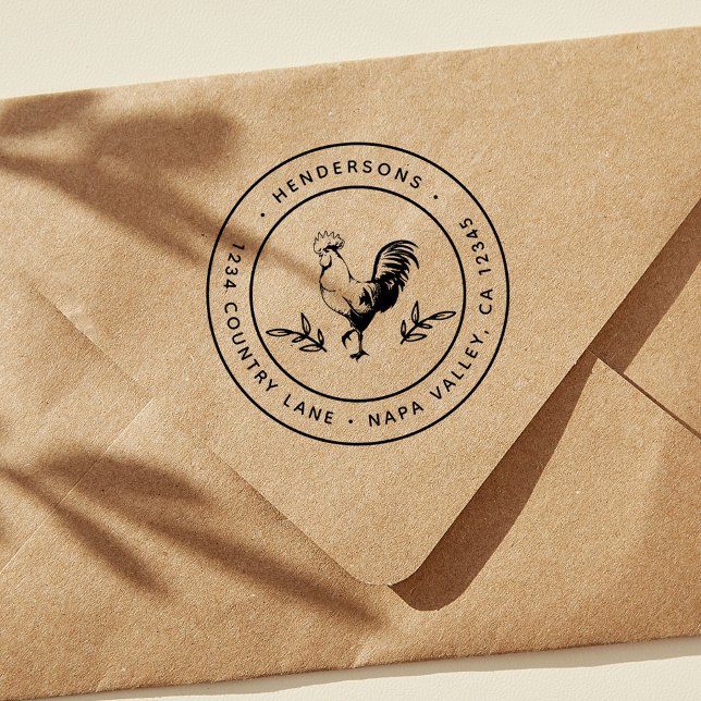 Sello De Caucho Dirección Rusa de Retorno Redondo de Rooster (Subido por el creador)