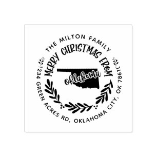 Sello De Caucho dirección rústica de retorno de oklahoma alegre na