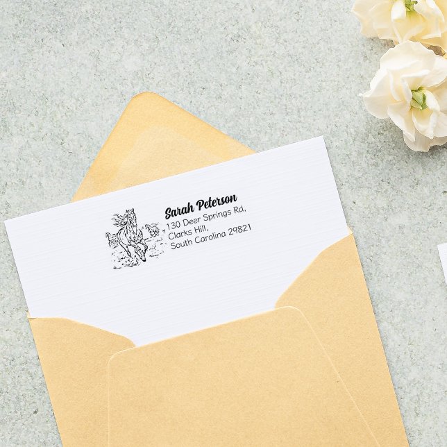 Sello De Caucho Dirección simple de retorno de caballo (Subido por el creador)