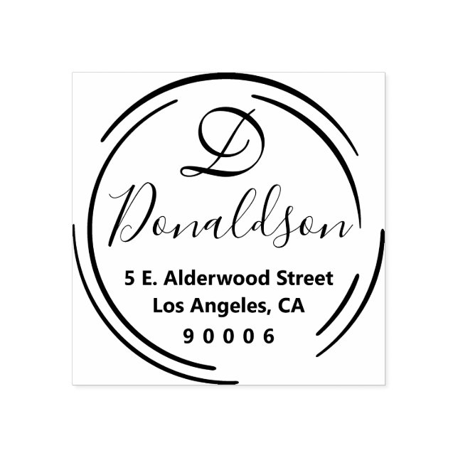 Sello De Caucho Dirección simple de retorno de círculo ruso (Impresión)