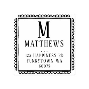 Sello De Caucho DIRECCIONES DE RETORNO PERSONALIZADAS borde de vie